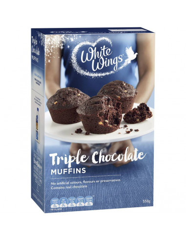 White Wings Muffin Mix Triple Chocolate 550g