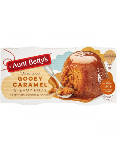 Aunt Bettys Gooey Caramel Steamy Puds 2x95g