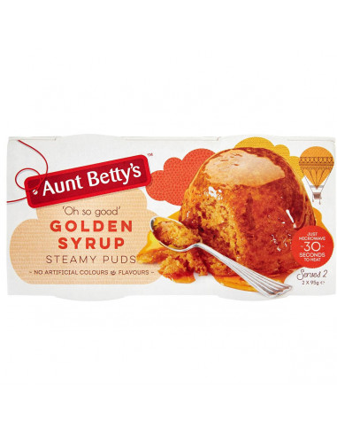 Aunt Betty's Golden Syrup Steamy Puds 2x95g