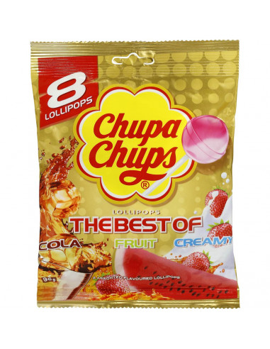 Chupa Chups Lollipops Best Of 8pk 96g