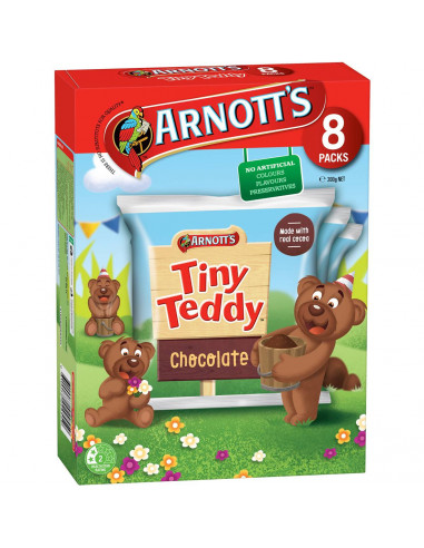 Arnotts Tiny Teddy Chocolate 8 pack