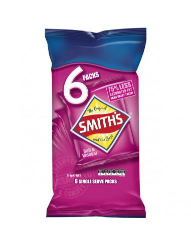 Smith's Chips Multipack Salt & Vinegar 6 pack