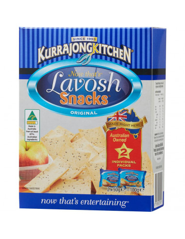 Kurrajong Kitchen Lavosh Snack Twin Pack 2pk 100g