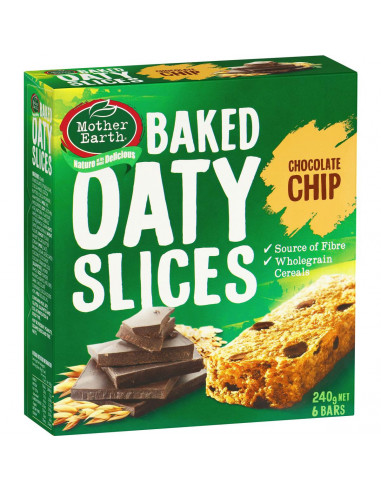 Mother Earth Chocolate Chip Oaty Slice 6pk 240g