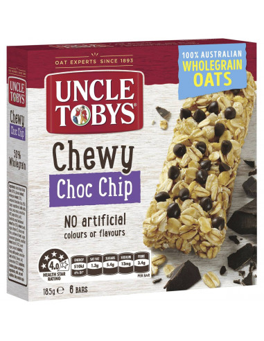 Uncle Tobys Muesli Bars Chewy Choc Chip 6 pack