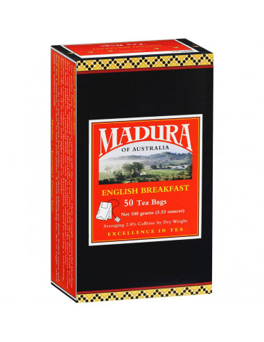 Madura English Breakfast Tea Bags 50pk 100g