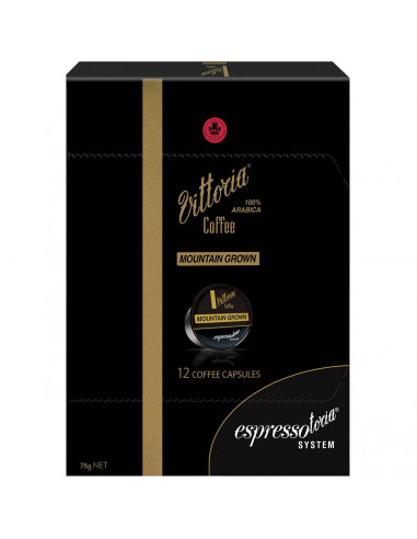 Espressotoria Vittoria Coffee Mountain Grown Coffee Capsules 12 pack