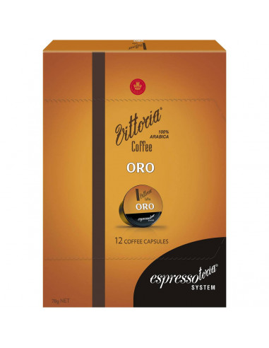 Espressotoria Vittoria Coffee Oro Coffee Capsules 12 pack