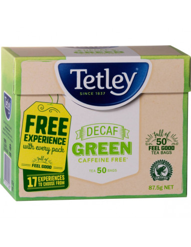 Tetley Decaffeinated Green Tea Bags 50 pack