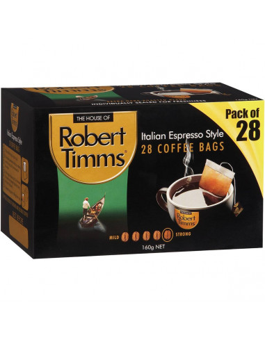 Robert Timms Italian Espresso Style Coffee Bags 28 pack