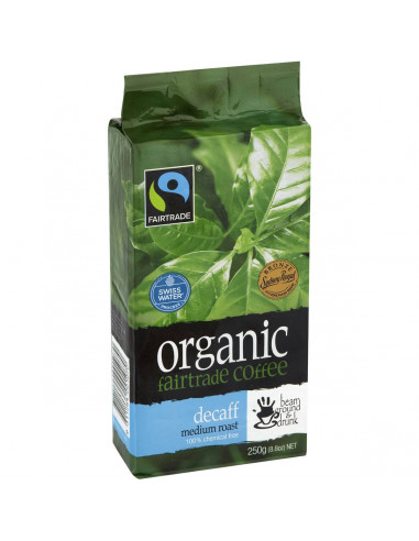Bean Ground & Drunk Ground Coffee Organic Fairtrade Decaff 250g