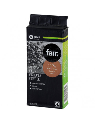 Oxfam Organic Fair Trade Ground Coffee Africa Blend 250g
