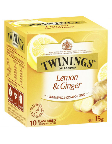 Twinings Lemon & Ginger Tea Bags 10pk 15g