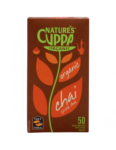 Nature's Cuppa Organic Spice Chai Tea Bags 50 pack