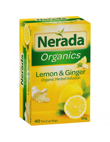 Nerada Organic Lemon & Ginger Tea Bags 40 pack