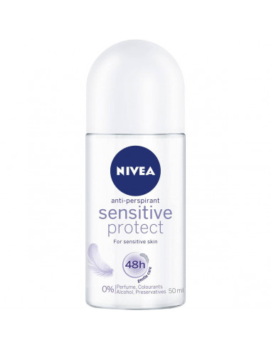 Nivea Deodorant Roll On Sensitive Protect 48h 50ml