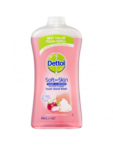 Dettol Foam Hand Wash Rose & Cherry Refill 900ml