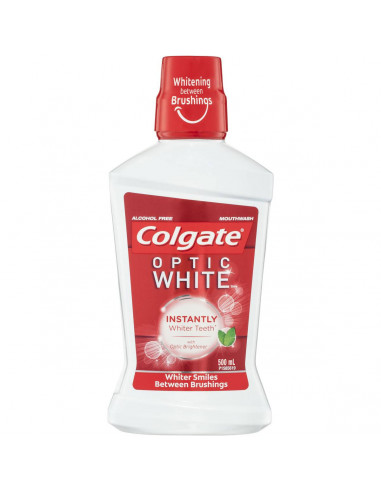 Colgate Optic White Mouthwash With Optic Brightener 500ml