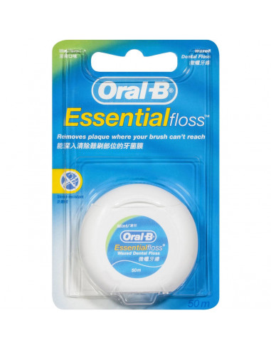 Oral-b Essential Waxed Dental Floss Mint 50m
