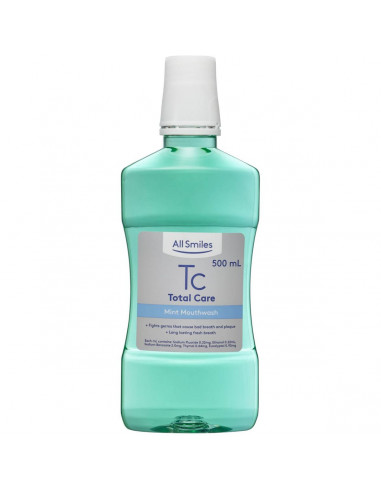 All Smiles Total Care Mint Mouthwash 500ml