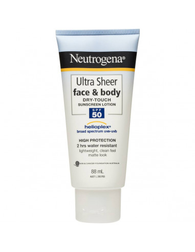 Neutrogena Ultra Sheer Face Lotion Spf 50+ Sunscreen 88ml