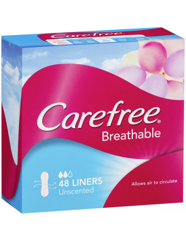 Carefree Panty Liners Breathable 48 pack