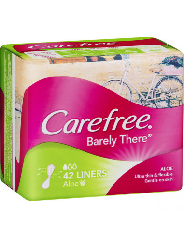 Carefree Barely There Panty Liners Aloe 42 pack