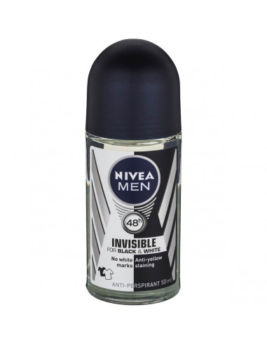 Nivea Invi For Black & White Deodorant Roll On Power For Men 50ml
