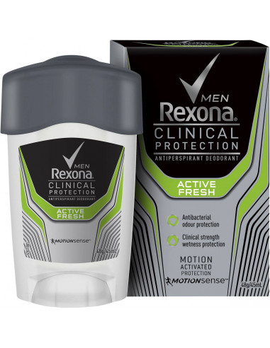 Rexona Men Clinical Protection Antiperspirant Deodorant Active Fresh 45ml