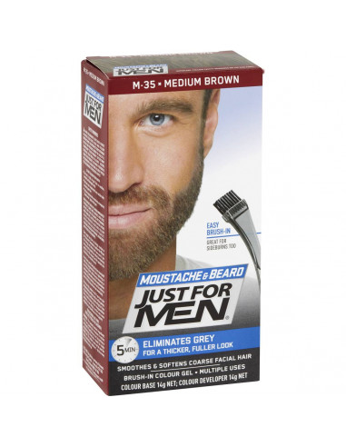 Just For Men Moustache & Beard Medium Brown 70g