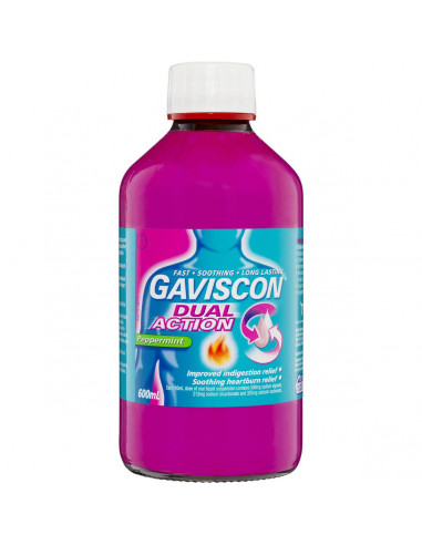 Gaviscon Dual Action Heartburn & Indigestion Liquid Peppermint 600ml