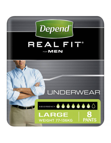 Depend Real Fit For Men Underwear Large 8pk