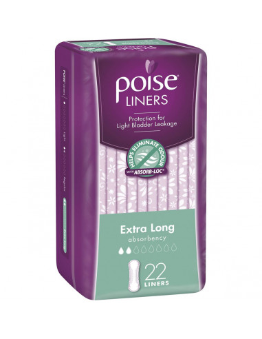 Poise Liners Extra Long 22 pack