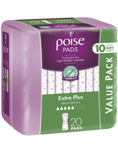 Poise Hourglass Pads Extra Plus 20 pack
