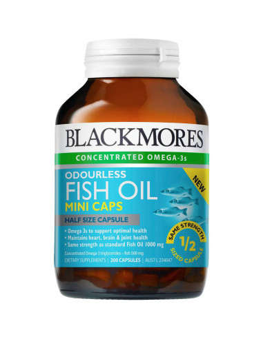 Blackmores Odourless Fish Oil Mini Caps 200pk