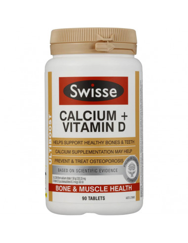 Swisse Ultiboost Calcium + Vitamin D Tabs 90 pack