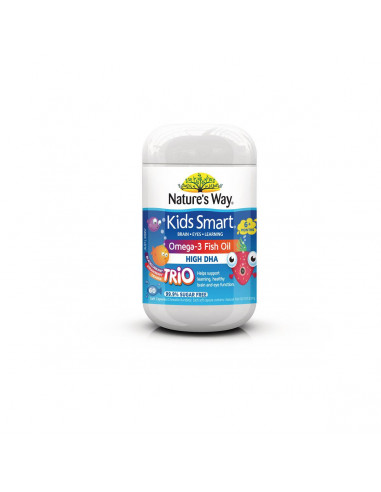 Natures Way Kids Omega-3 Fish Oil Smart Trio 60 capsules
