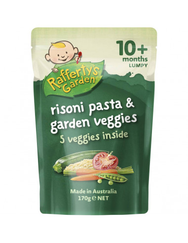 Rafferty's Garden Food 10 Months Risoni Pasta & Garden Veg 170g
