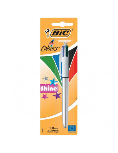 Bic Ball Point Pen Shine 4 Colour each