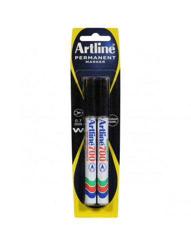 Artline Permanent Marker Black 700mm 2pk