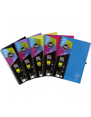 Spirax Notebook A4 Assorted Colours 240pg each