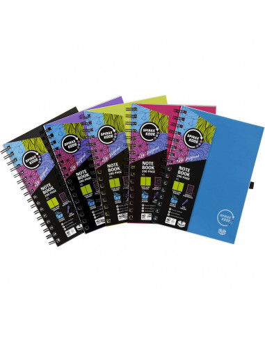 Spirax Notebook A5 Assorted Colours 200pg each
