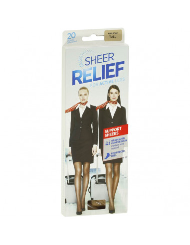Sheer Relief Pantyhose Control Support M/ Beige Tall each