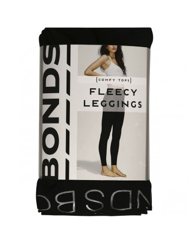 Bonds Comfy Tops Fleecy Leggings Black Tl-xl each