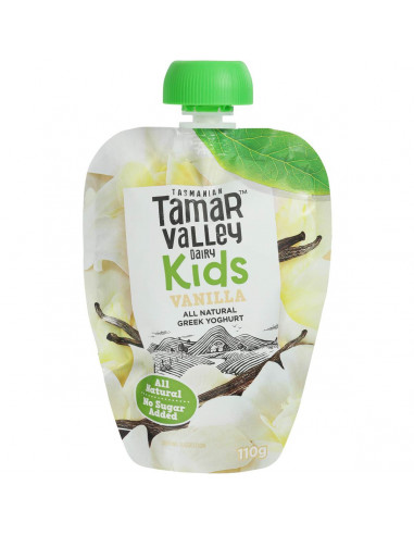 Tamar Valley Kids Yoghurt Pouch Vanilla 110g