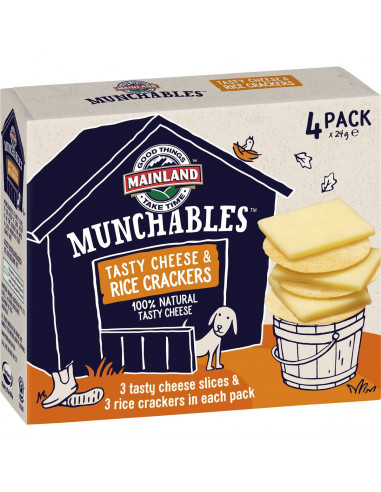 Mainland Munchables Rice Crackers 4 pack