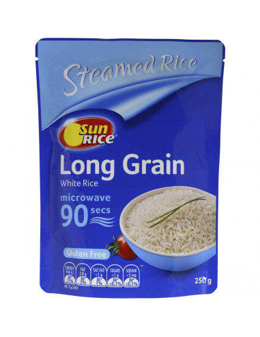 Sunrice Microwave Long Grain In 90 Seconds 250g