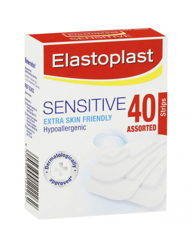 Elastoplast Sensitive Hypoallergenic Strips Assorted 40pk