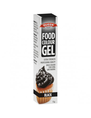 Queen Black Food Colour Gel 15g