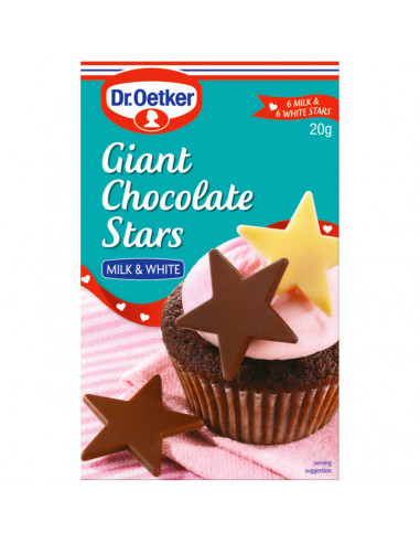 Dr Oetker Edible Decorations Giant Chocolate Stars 20g